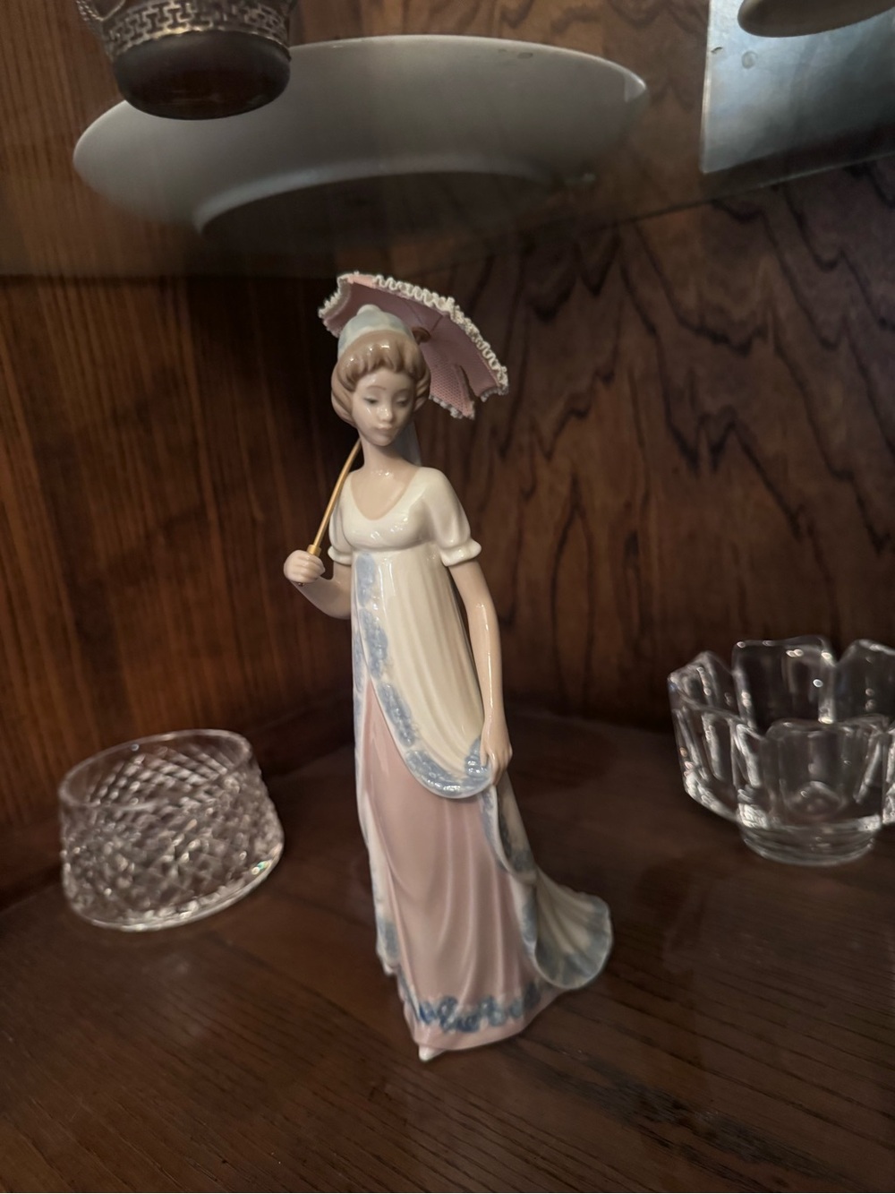 Lladro Porcelain Figurine Base with Blue Maker's Mark